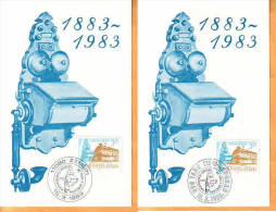 Yugoslavia 1983 Y 2 X Max C. 100th Ann Of Telephone In Serbia Mi No 1975 Postmark Beograd And Zemun 15.03. - Maximumkaarten