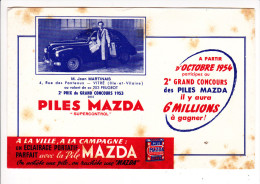 Buvard Piles MAZDA Concours 203 Peugeot Martinais Vitre - Piles