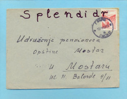 BOSNIA-GACKO To MOSTAR-cover-1959 - Covers & Documents