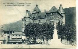 CPA 38   CHATEAU DE VIZILLE ET MONUMENT DU CENTENAIRE 1925 - Vizille