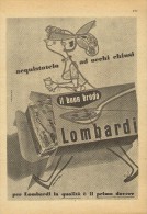 # BRODO LOMBARDI 1950s Advert Pubblicità Publicitè Reklame Food Broth Bouillon Broth Bruhe - Afiches