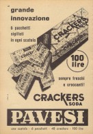 # CRACKERS SODA PAVESI 1950s Advert Pubblicità Publicitè Reklame Food Bread Cracker Galletas - Manifesti