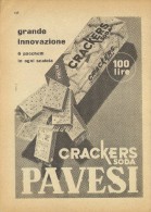 # CRACKERS SODA PAVESI 1950s Advert Pubblicità Publicitè Reklame Food Bread Cracker Galletas - Afiches