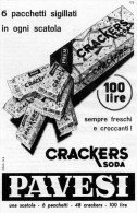 # CRACKERS SODA PAVESI 1950s Advert Pubblicità Publicitè Reklame Food Bread Cracker Galletas - Afiches