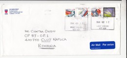 SNOWBOARD, BOBSLEIGH, SKI JUMP, GREEN LACEWINGS, STAMPS ON COVER, 2009, CANADA - Lettres & Documents
