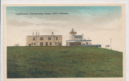 SCOTLAND, CAITHNESS, JOHN O'GROATS, LIGHTHOUSE, DUNCANSBAY HEAD, NM Cond.  Hand Coloured PC, Unused - Caithness