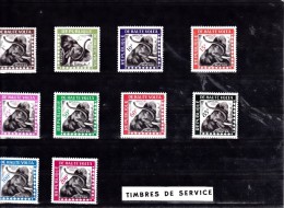 HAUTE VOLTA -  TIMBRES DE SERVICE N° 1 A 10 NEUF X   COTE  15,50 € - Neufs