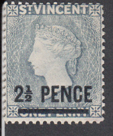 St Vincent 1890  21/2d On 1d   MH  SG55 - St.Vincent (...-1979)