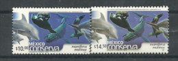 MEXIQUE.Baleines & Dauphins. 2 T-p Neufs **  (valeurs Faciales Differentes) - Whales