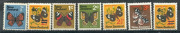 NOUVELLE-ZELANDE. Les Papillons. 7 T-p Neufs ** Tous Differents, Inclus Timbres Surchargés - Neufs