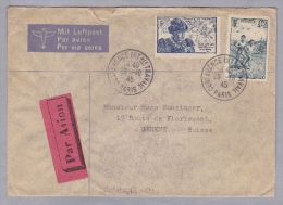 France 1945-10-29 Conférence Int.ale Travail . Flugbrief Nach Genève Sonderstempel - Briefe U. Dokumente