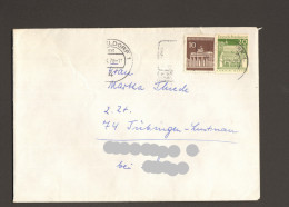 BRD Brief Von 1970 Mit Wertstempelausschnitt Der Ganzsache P 92 (Deutsche Bauwerke) Bedarf - Postcards - Used