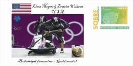 Spain 2014 - XXII Olimpics Winter Games Sochi 2014 Special Prepaid Cover - Bobsleigh Femenino U.S.A. Team - Winter 2014: Sochi