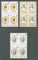 1981 GAMBIA ROYAL WEDDING OF PRINCE CHARLES & LADY DIANA MICHEL: 424-426 BLOCK OF 4 MNH ** - Gambia (1965-...)