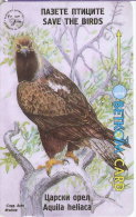 TARJETA DE BULGARIA DE UN AGUILA (EAGLE-BIRD-PAJARO) - Adler & Greifvögel