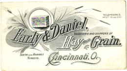 Early & Daniel - Hay And Grain - Cincinnati, O. - Members Of The National Hay Association - Cincinnati