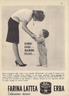 # FARINA LATTEA ERBA  BABY FOOD 1950s Advert Pubblicità Publicitè Reklame Milk Meal Farine Lait - Posters