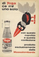 # YOGA MASSALOMBARDA 1950s Advert Pubblicità Publicitè Reklame Food Fruit Juice Fruchsaft Jugo Fruta - Affiches