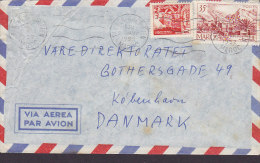 Maroc Morocco Airmail Par Avion Via Aerea TANGER CHERIEN 1952 Cover Lettre To Denmark - Briefe U. Dokumente