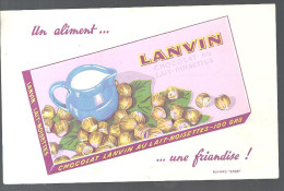 Buvard. LANVIN Chocolat Au Lait-noisettes - Kakao & Schokolade