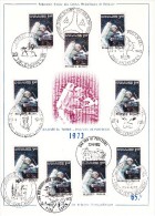 A27 - Carte Souvenir FDC 1622 Journée Du Timbre David R Scott Espace Vol Apollo Lune 9 Cachets Différents 1er Jour - Cartes Souvenir – Emissions Communes [HK]
