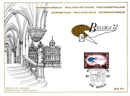 A27 - Carte Souvenir Cob 1621 - Belgica 72 - Herdenkingskaarten - Gezamelijke Uitgaven [HK]