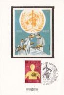 A27 - Carte Souvenir Cob 1667 - 25ème Anniversaire De L'organisation Mondiale De La Santé. - Souvenir Cards - Joint Issues [HK]