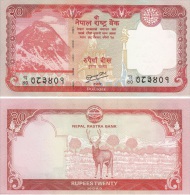 NEPAL 20 RUPIAS 2.012 2012 A.D. (Issued On October 2.013) SC/UNC/PLANCHA   T-DL-10.565 - Nepal