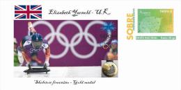 Spain 2014 - XXII Olimpics Winter Games Sochi 2014 Special Prepaid Cover - Elizabeth Yarnold - Winter 2014: Sochi