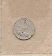Italia - Moneta Circolata Da 5 Lire "Delfino" - 1954 - 5 Liras