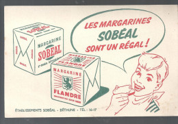 Buvard. SOBEAL Les Margarines SOBEAL Sont Un Régal! Ets SOBEAL à Béthune - Lattiero-caseario