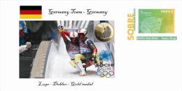 Spain 2014 - XXII Olimpics Winter Games Sochi 2014 Special Prepaid Cover - Luge Germany Team - Winter 2014: Sotschi