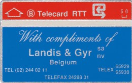 Landis & Gyr Card Belgium 810 E Catalogue 280 Euro (mint,Neuve ) Rare ! - [3] Dienst & Test