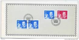 1980  Official Presentation Folder For «New Order Of Succession To The Throne» Stamps First Day Cancel Facit - Briefe U. Dokumente