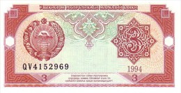 OUZBEKISTAN   3  Sum   Emission De 1994  Pick 74    ***** BILLET  NEUF ***** - Uzbekistan