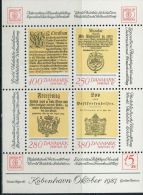 NE4012 Denmark 1985 Postal Act Postal Regulations S/S(4) MNH - Unused Stamps