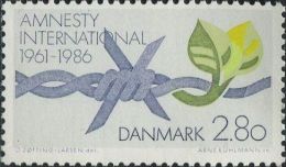 NE4021 Denmark 1986 Amnesty International 1v MNH - Unused Stamps