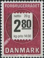 NE4044 Denmark 1987 Price Tag 1v MNH - Neufs