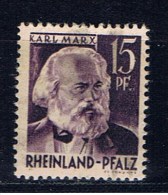 D Rheinland-Pfalz 1947 Mi 6 Karl Marx - Renania-Palatinato