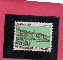 REPUBLIQUE RWANDAISE RWANDA 1980 150th ANNIVERSARY INDEPENDENCE BELGIUM  INDIPENDANCE BELGIQUE ANNIVERSARIO BELGIO MNH - Unused Stamps