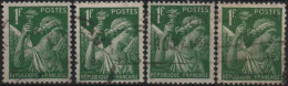 FRANCE 432 (o) 4 X Types Iris (2) - 1939-44 Iris