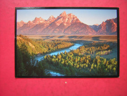 CPM  ETATS UNIS   WYOMING  THE GRAND TETONS     VOYAGEE 1998 TIMBRE - Otros & Sin Clasificación