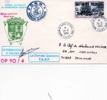 Taaf   Amsterdam Lettre Du 26/06/1990 OP 90/4 Mid Winter 26/6/1990 - Cartas & Documentos