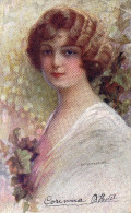 Illustrée Signée C. MONESTIER : Femme Au Lierre - Monestier, C.