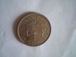 1 Franc Belgique, 1929 - 1 Franc
