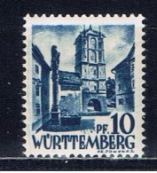 D+ Württemberg 1947 Mi 3 Mnh Wangen - Wurtemberg