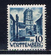 D+ Württemberg 1947 Mi 3 Mnh Wangen - Wurtemberg