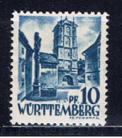 D Württemberg 1947 Mi 3 Mnh Wangen - Württemberg