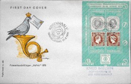 Denmark 1975 HAFNIA 76 Minr580-83 Block 1 FDC ( Lot 2223 + )FOGHS COVER - Blokken & Velletjes