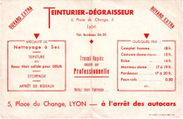 BUVARD PUB TEINTURIER DEGRAISSEUR à LYON 5 PLACE DU CHANGE - Textilos & Vestidos